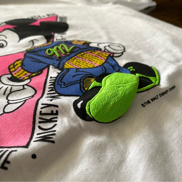 80s MINNIE & MICKEY SINGLE STITCH T-SHIRT - Picture 3 of 6